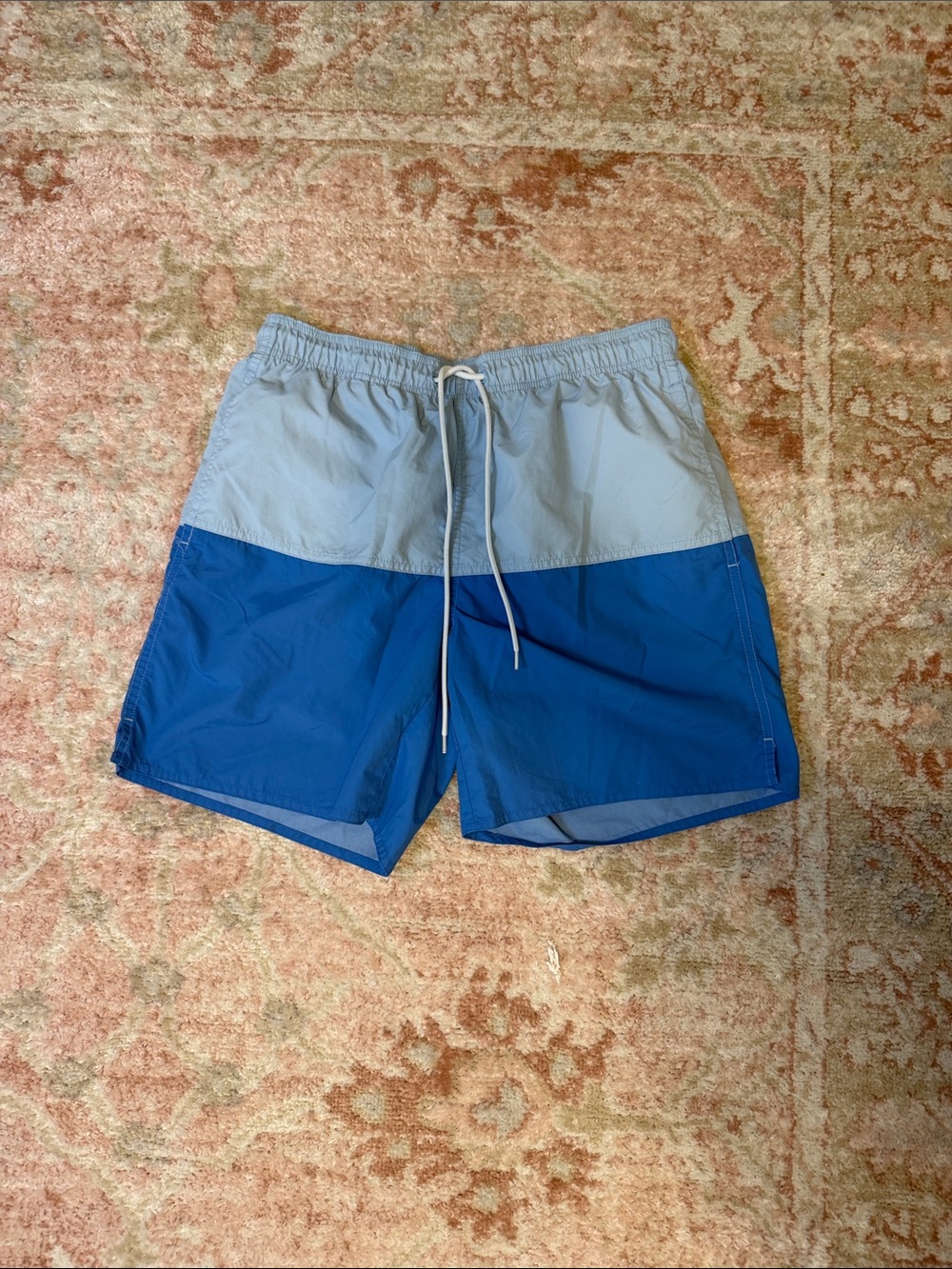 St. John's Bay Two-Tone Light Blue & Royal Blue Swim Trunks